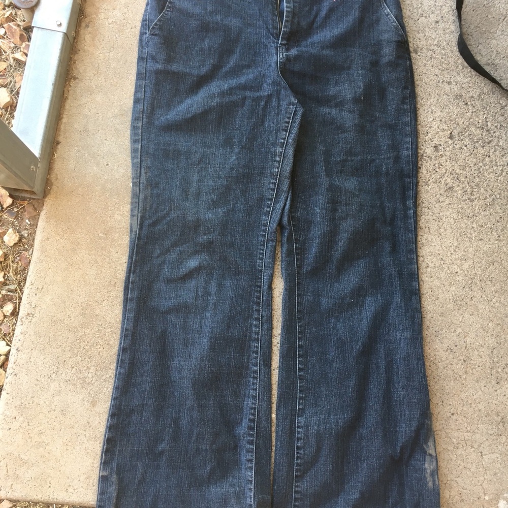 2000s Baggy Dark Blue Straight-Leg Jeans